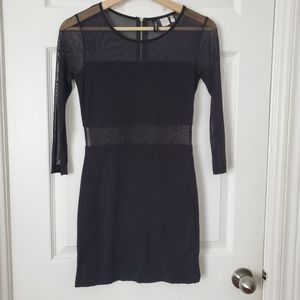 👯‍♀️ Black mini dress with mesh panelling 👯‍♀️